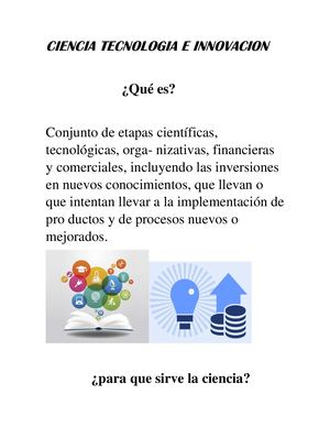 Ciencia Tecnologia E Innovacion