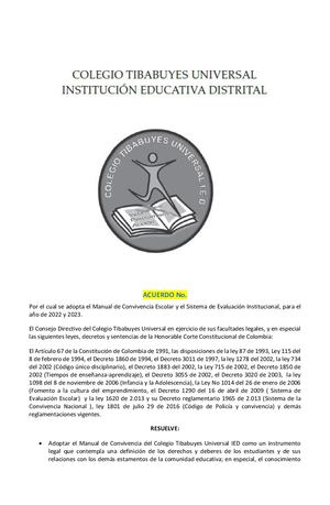 Manual De Convivencia