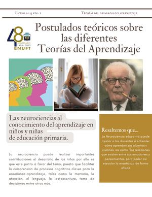 Boletin Informativo postulados teóricos sobre las diferentes Teorías del Aprendizaje