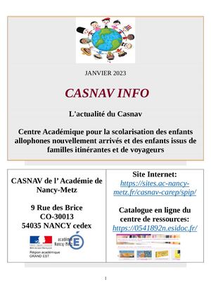 Janvier 2023 Casnav Info