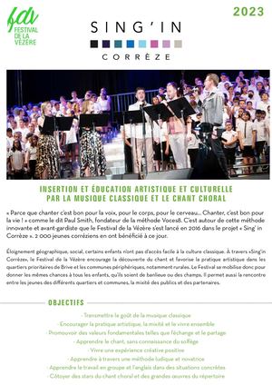 Sing'in Corrèze 2023