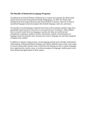 Calaméo - The Benefits Of Immersion Language Programs
