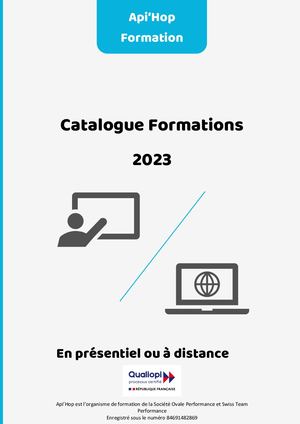 Catalogue formations 2023 Suisse