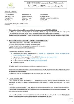Cr Réunion Aappma 09/02/2022