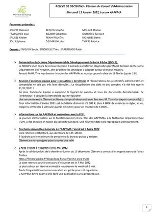 Cr Réunion Aappma 12/01/2022