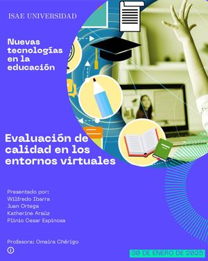 Evaluación De Calidad En Los Entornos Virtuales