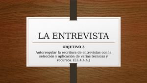 La Entrevista Preguntas Y Signos De Puntuacion Tarea 15