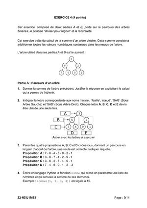 Bac NSI Sujet2 - 2022 - Ex 4