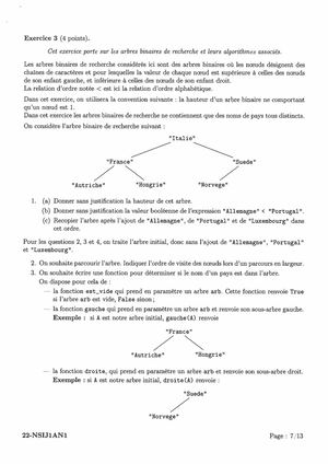 Bac NSI Sujet4 - 2022 - Ex 3