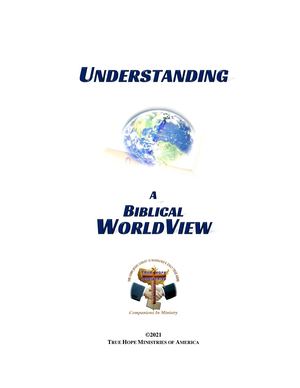Understanding A Biblical Worldview