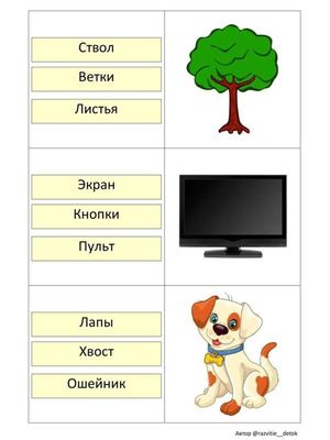 Назови предмет и подбери определения