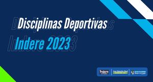 Catálogo Disciplinas Deportivas Indere 2023