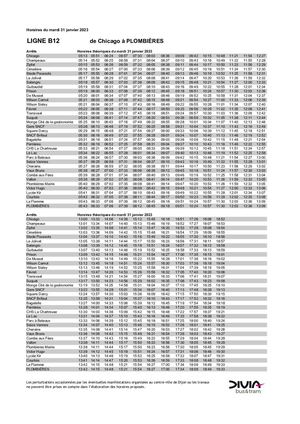 B12 Vers PLOMBIÈRES- grève mardi 31 janvier