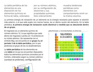 La Tabla Periódica De Los Elementos Es Una Disposición De Los Elementos Químicos En Forma De Tabla