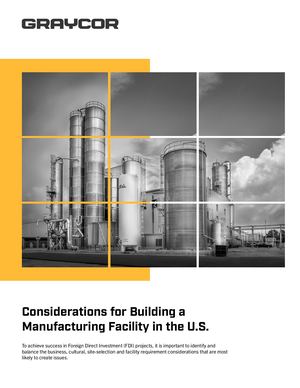 Considerations For Building A Manufacturing Facility In The US