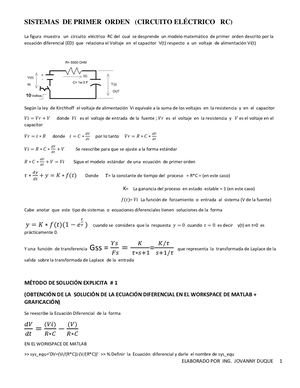 Sistema De 1er Orden Rc 1 2 3
