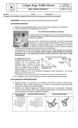 Guia 1,2 Dibujo Tecnico 7°