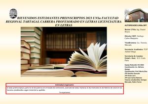 Profesorado En Letras 2023