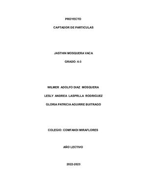 Captador De Particulas