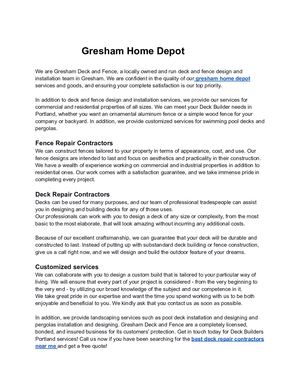 Gresham Home Depot