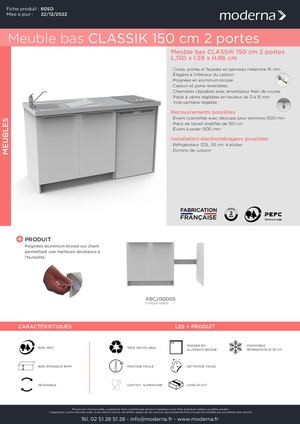 605D CLASSIK MEUBLE BAS 150