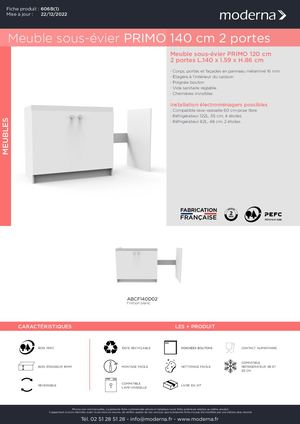 606B(1)_PRIMO MEUBLE SOUS EVIER 140