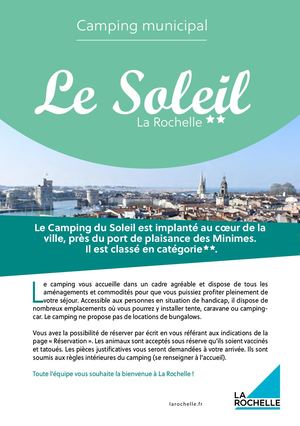Plaquette Camping Le Soleil 2023