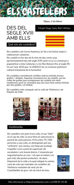 Els Castellers-Hugo, Biel, Ainhoa i Sara