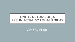 Limites De Funciones Exponenciales Y Logarítmicas