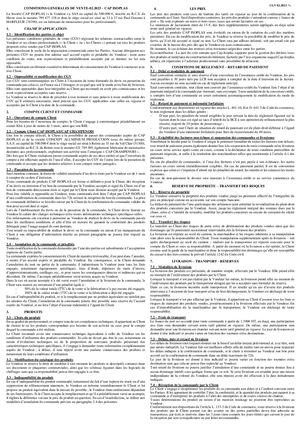 CONDITIONS GENERALES DE VENTE 022023