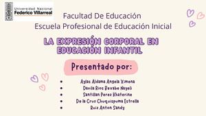 La Expresión Corporal En La Educación Infantil