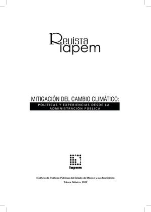 Revista IAPEM 113. Mitigación del cambio climático: Políticas y experiencias desde la administración pública.