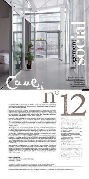 Bulletin n°12 Logement social - sept 2014 - CAUE 44