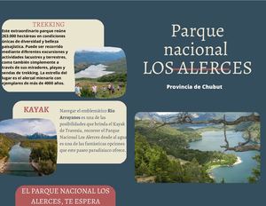 Folleto Díptico Parque Nacional Los Alerces