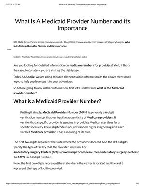 Calaméo - What Is A Medicaid Provider Number And Its Importance