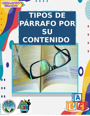 Tipos de párrafo por su contenido