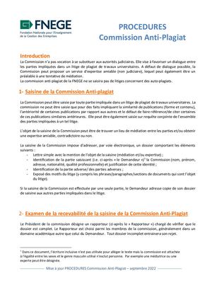 Anti Plagiat FNEGE 2022