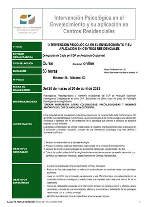 2023 03 20 Ficha Difusión Curso Intervención Psicologia En Centros Residenciales