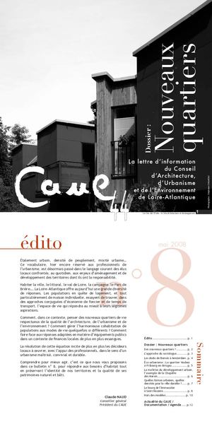 Bulletin n°8 - Nouveaux quartiers - Avril 2008 - CAUE 44