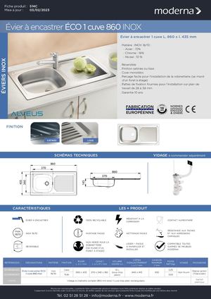 514C ECO 860 1 CUVE INOX