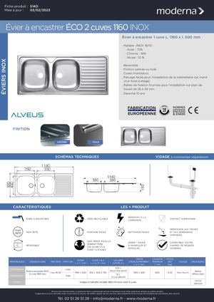 514D ECO 1160  2 CUVES INOX