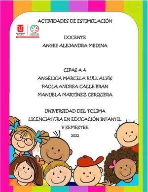 Actividades De Estimulación ! Ultimo Cartilla