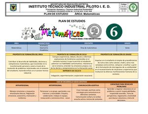 Matemáticas 6 2025 3p