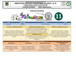 Matemáticas 11 2025 3p