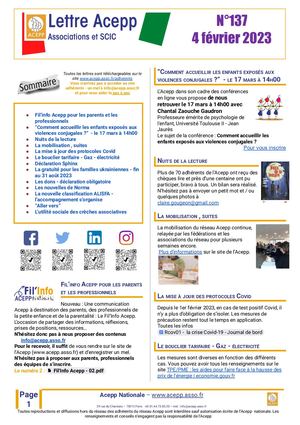 Lettre 137 4 Février 2023