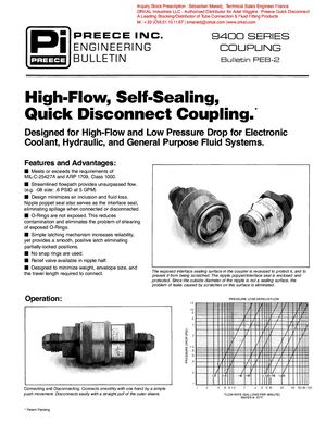Orkal Preece Adel Wiggins 9400 Series Quick Disconnect Bulletin Aerospace