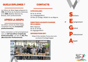 Flyer Présentation Segpa Pmf Novembre 2022