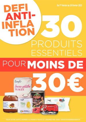 Liste 30 Produits Essentiels Pour Moins De 30€ Carrefour Market Petite Terre