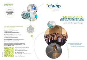CFA Plaquette MASTER 2 DGES DROIT ET GESTION  Des ETS De SANTE V0