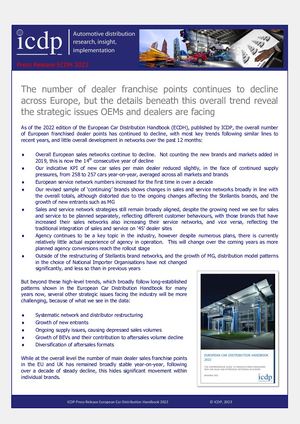 ICDP Press Release ECDH 2022